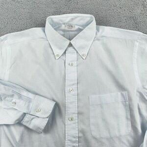 Kamakura Makers Shirt Shirt Mens 17 33.5 White Blue Check Classic Fit Japan
